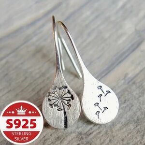 NEW Sterling Silver Dandelion Earrings